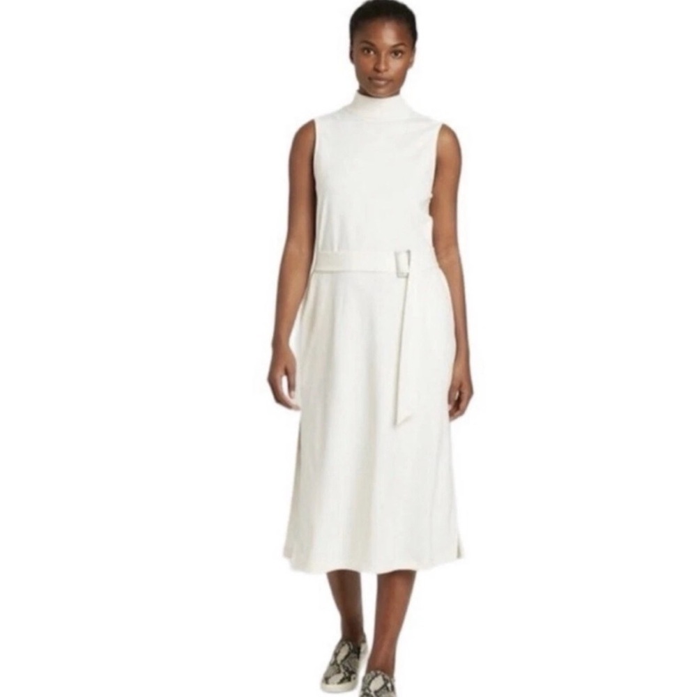 Women’s  sleeveles belted dress prologue white small - Picture 2 of 11